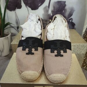 Tory Burch Tan Espadrille Flats